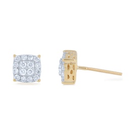 14k yellow gold earrings with 0.33 ct. diamonds