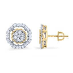 10k yellow gold earrings with 0.52 ct. diamonds
