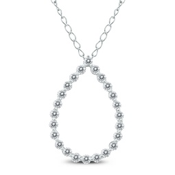 1/4 carat tw diamond tear drop pendant in 14k white gold