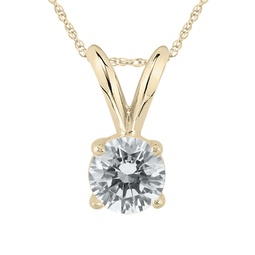 3/8 carat diamond solitaire pendant in 14k yellow gold (l-m color, i2-i3 clarity)