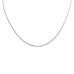 14k white gold 2.25mm diamond cut rope chain with lobster clasp - 20 inch