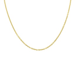 14k yellow gold 2.3mm diamond cut oval cable chain with lobster clasp - 18 inch