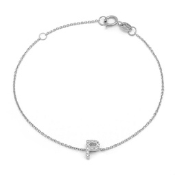 diamond intiialp bracelet (wg/7+1)