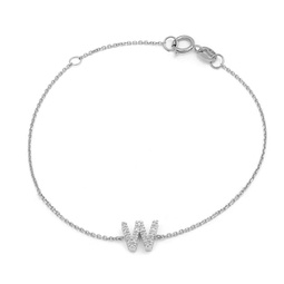 diamond intiialw bracelet (wg/7+1)
