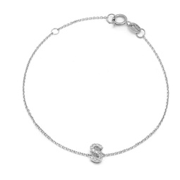 diamond intiials bracelet (wg/7+1)