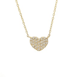 diamond petite heart necklace (yg/16+2)