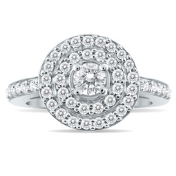 3/4 carat tw diamond brilliance ring in 10k white gold