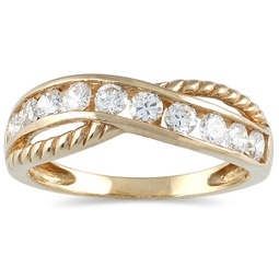 1/2 carat tw 9 stone diamond ring in 10k yellow gold
