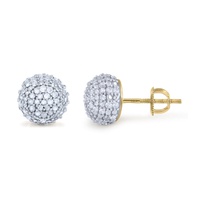 10k yellow gold earrings with 0.49 ct. diamonds