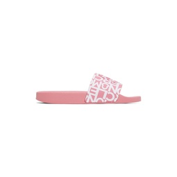 Pink Embossed Slides 231111F124003