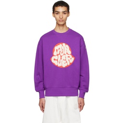 Purple Graphic Sweatshirt 222111M204015