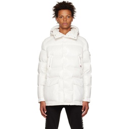 White Short Chiablese Down Jacket 222111M178037