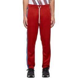 Red Striped Sweatpants 221111M190002