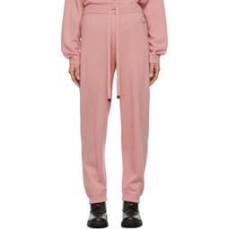 Pink Wool & Cashmere Lounge Pants 221111F086006