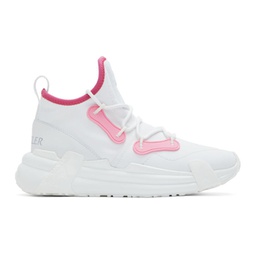 White & Pink Lunarove Sneakers 221111F128002