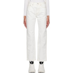 White Straight-Leg Jeans 231111F069034
