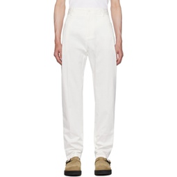 White Piping Trousers 232111M191034