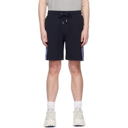 Navy Stripe Shorts 231111M193043