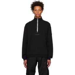 Black Half-Zip Sweatshirt 231111M202015