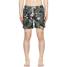 Black Polyester Swim Shorts 221111M208028