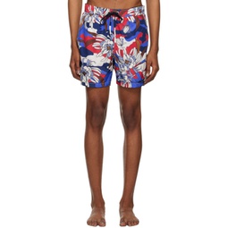 Multicolor Printed Swim Shorts 231111M208009