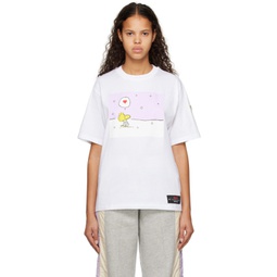 White Peanuts Printed T-Shirt 231111F110057