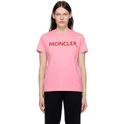 Pink Embroidered T-Shirt 231111F110019