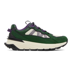 Beige & Green Lite Runner Sneakers 232111M237005