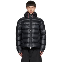 Navy Quilted Down Jacket 232111M180030