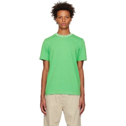 Green Garment-Washed T-Shirt 231111M213045