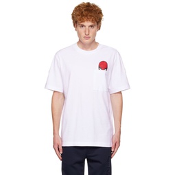 White Spider-Man Motif T-Shirt 222111M213041