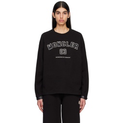 Black Bonded Sweatshirt 231111F097023