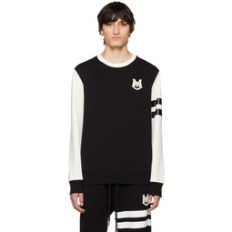Black & White Monogram Sweatshirt 231111M204010