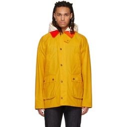 2 Moncler 1952 Yellow Barbour Edition Wight Short Down Coat 222171M180002