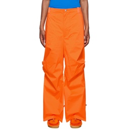 2 Moncler 1952 Orange Nylon Trousers 222171M191002