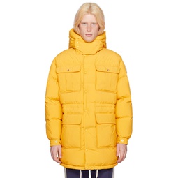 Moncler x Palm Angels Yellow Pentaflake Down Coat 232171M178001