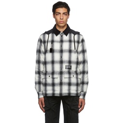 7 Moncler FRGMT Hiroshi Fujiwara Gray Check Down Jacket 212171M180009