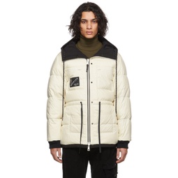 7 Moncler FRGMT Hiroshi Fujiwara Reversible Off-White Down Glostery Jacket 212171M180006