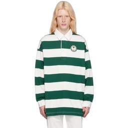 Moncler x Palm Angels White & Green Polo 232171M212003