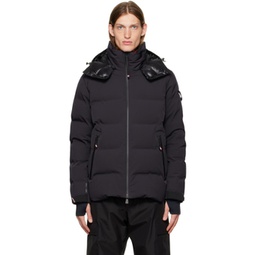 Navy Patch Down Jacket 222826M178006