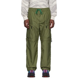Khaki Zip Panel Cargo Pants 231826M188001