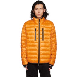 Orange Quilted Down Jacket 222826M178003