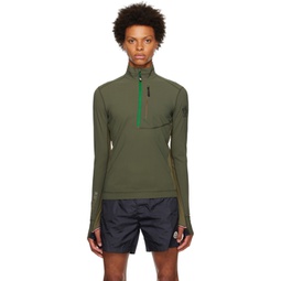 Green Half-Zip Sweater 231826M202000