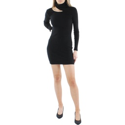 womens ribbed above knee sweaterdress