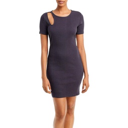 womens cut-out ribbed t-shirt dress