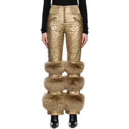 Gold Telfar Edition Quilted Bomber Trousers 231333F087001