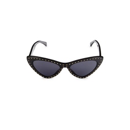52MM Studded Cat Eye Sunglasses
