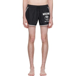 Black Three-Pocket Swim Shorts 241720M216001