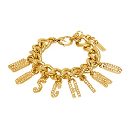 Gold Crystal Curb Chain Bracelet 232720F023001