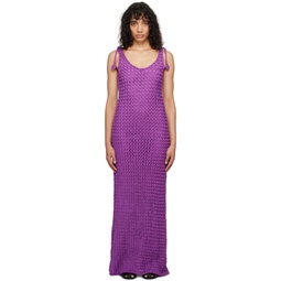 Purple Self-Tie Maxi Dress 231720F055003